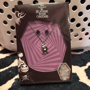 NWT Disney Nightmare Before Christmas 30th Anniversary Earring & Necklace Set